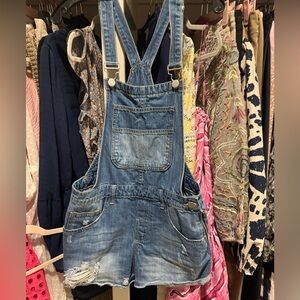 SuperDown distressed Denim Overalls